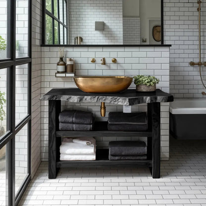 Farmhouse Wooden Vanity For Bathroom Furniture Setup Kitchnce