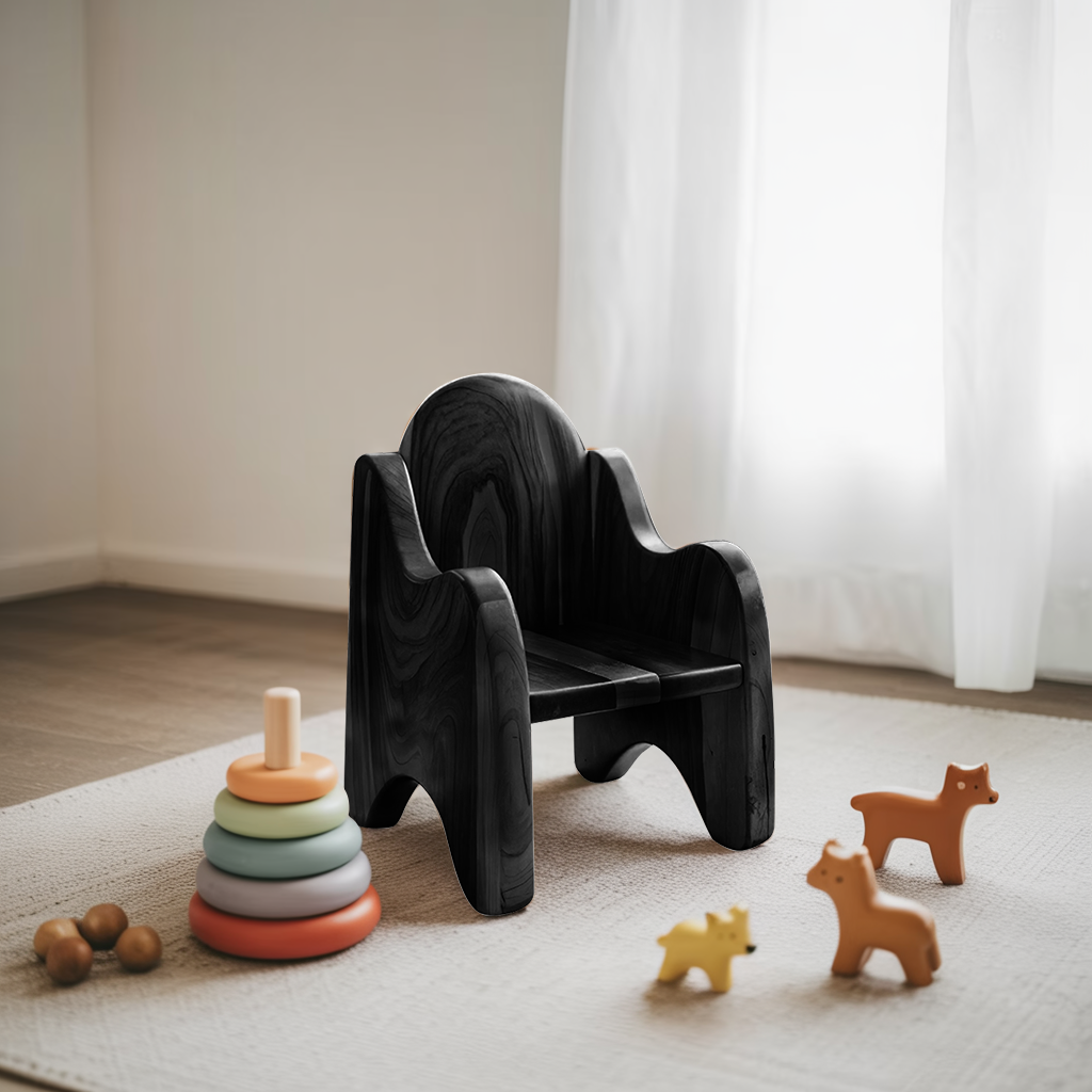 Montessori Wooden Toddler Chair For Playroom Or Minimalist Nursery Kitchnce