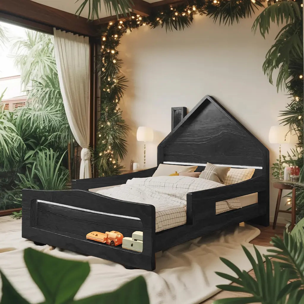 Modern House Shape Kids Bed For Toddler Bedroom Kitchnce