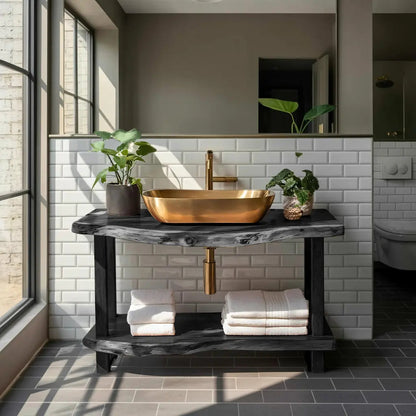 Mid Century Vanity With Storage For Bathroom Style Kitchnce