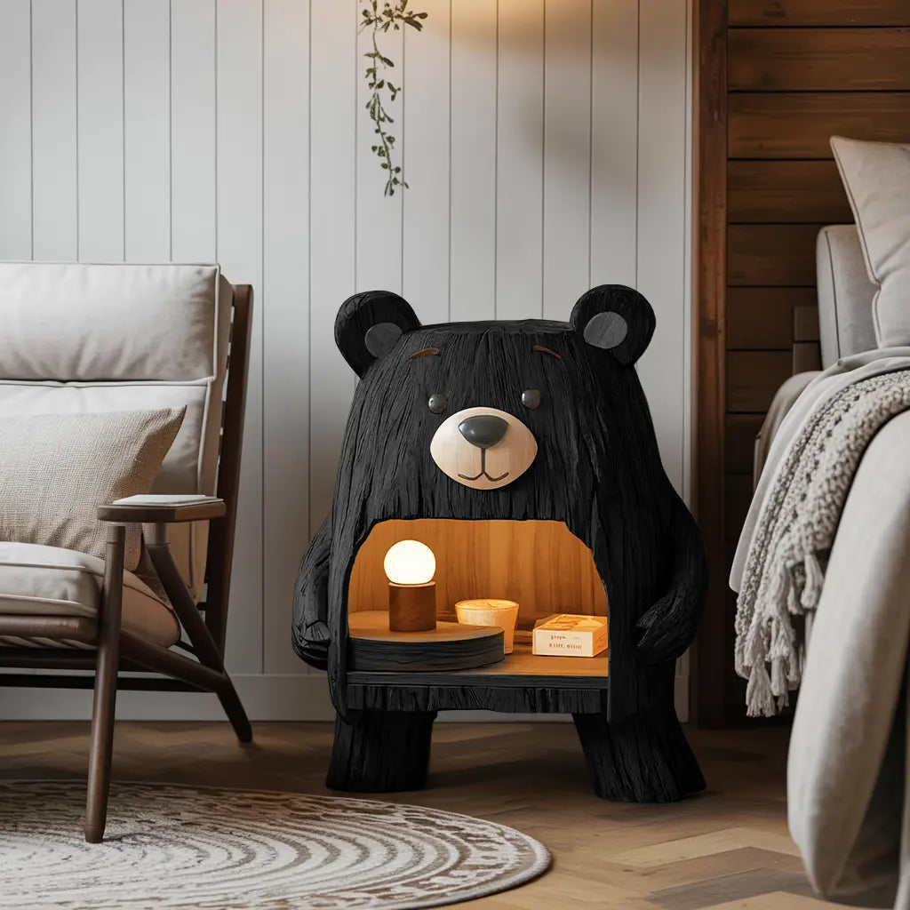 Rustic Wooden Nightstand For Stylish Bedroom Space Kitchnce