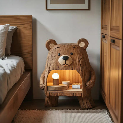 Rustic Wooden Nightstand For Stylish Bedroom Space Kitchnce