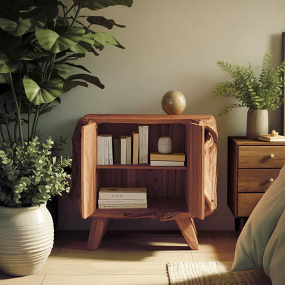 Farmhouse Live Edge Nightstand For Natural Bedroom Vibe Kitchnce