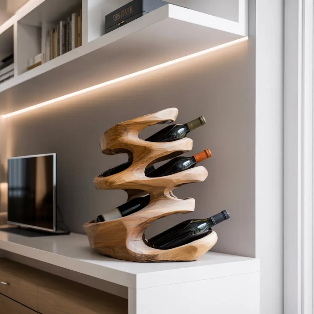 Farmhouse Wine Holder For Cozy Dining Room Kitchnce