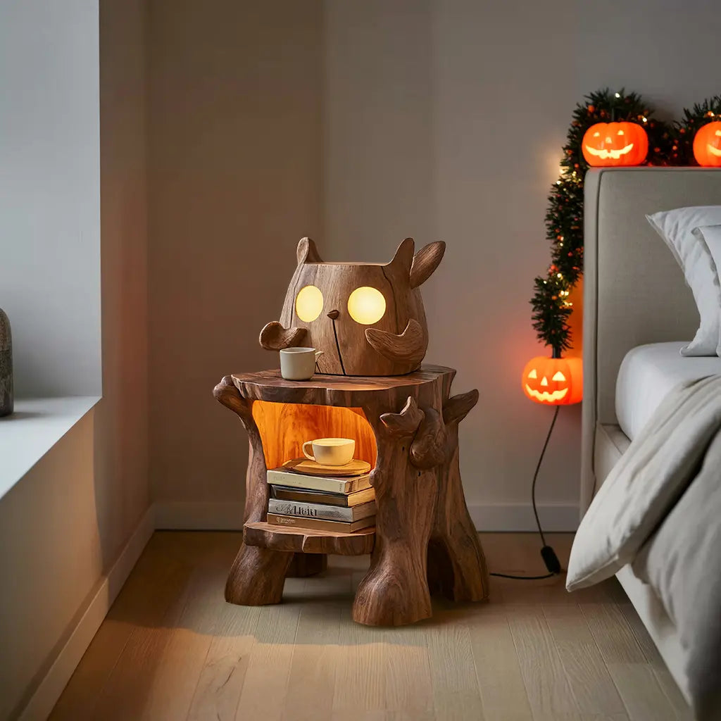 Farmhouse Wooden Nightstand For Furniture Accents Kitchnce