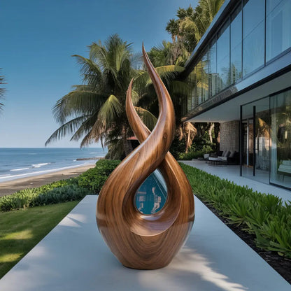Modern Solid Wood Sculpture Entryway Design Accent Furniture Kitchnce