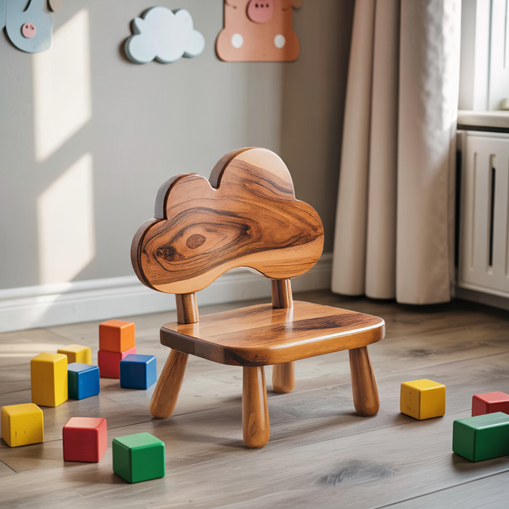 Whimsical Cloud Shaped Kids Chair For Montessori Nursery Or Playroom Kitchnce