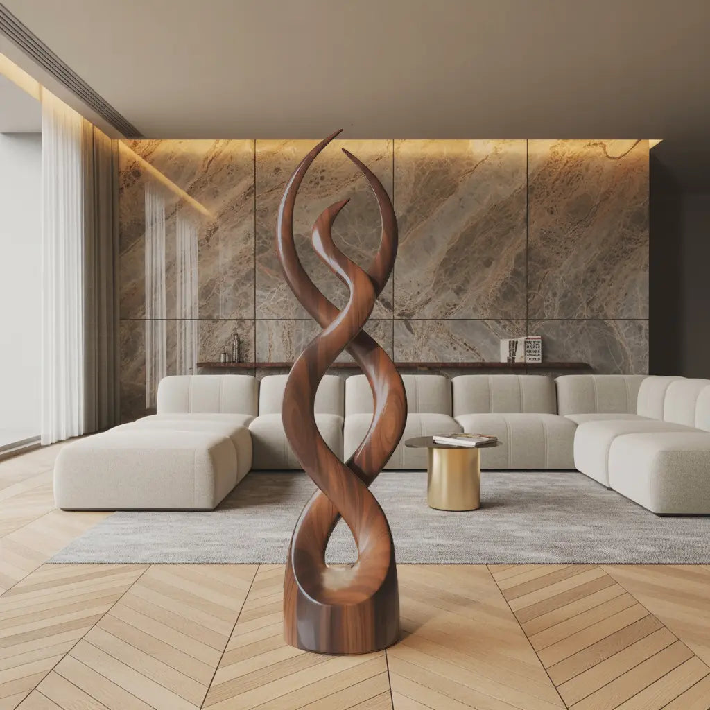 Modern Abstract Wooden Sculpture For Home Decor Kitchnce