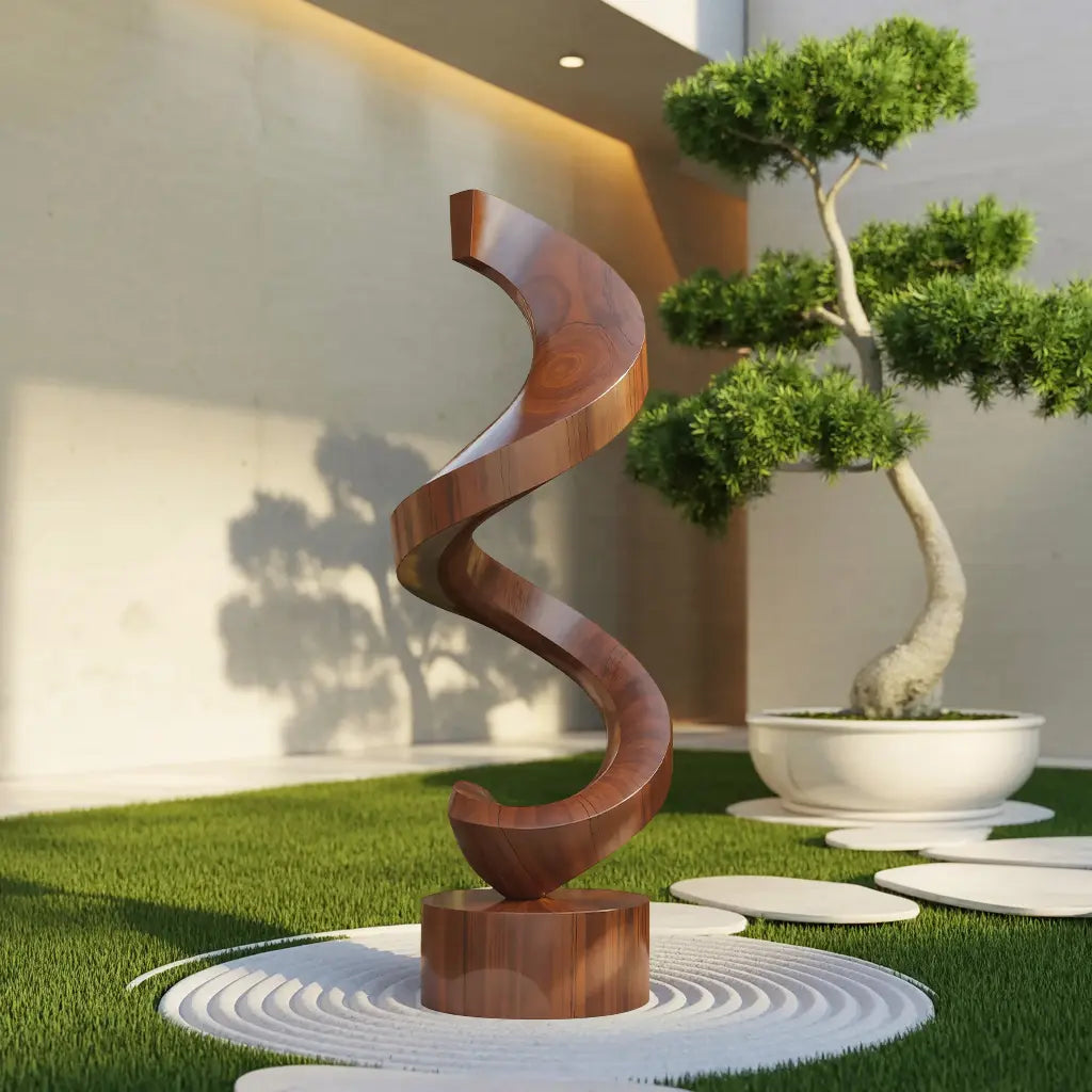 Handcrafted Wooden Sculpture For Garden Art Decor Kitchnce
