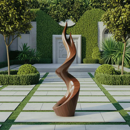 Rustic Large Twisted Spiral Floor Art For Outdoor Garden Kitchnce