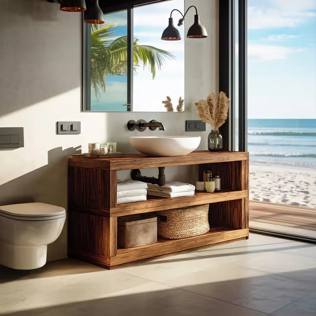 Mid Century Bathroom Storage For Furniture Organization Kitchnce