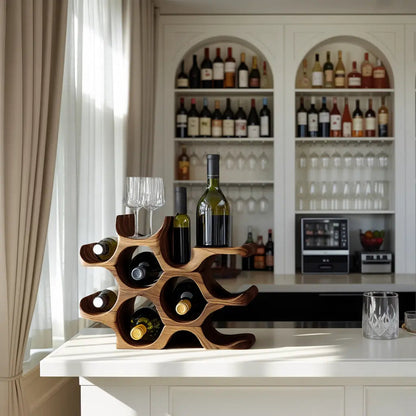 Rustic Wine Holder For Warm Kitchen Kitchnce