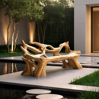 Farmhouse Wooden Bench For Weather Resistant Patio Decor Kitchnce