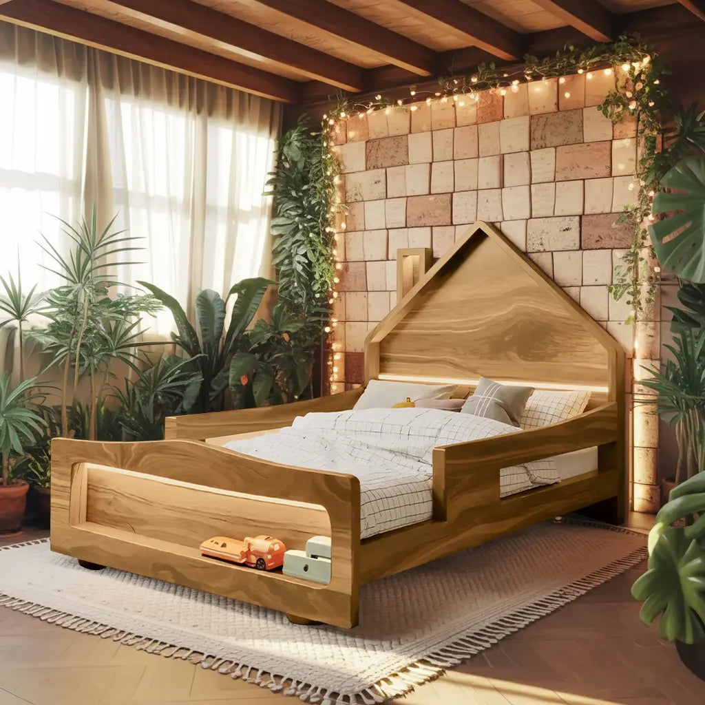 Modern House Shape Kids Bed For Toddler Bedroom Kitchnce