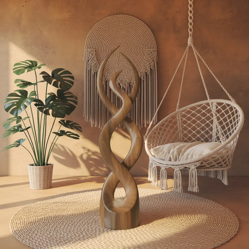 Modern Abstract Wooden Sculpture For Home Decor Kitchnce
