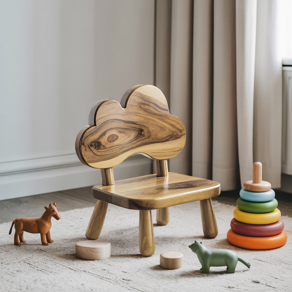Whimsical Cloud Shaped Kids Chair For Montessori Nursery Or Playroom Kitchnce