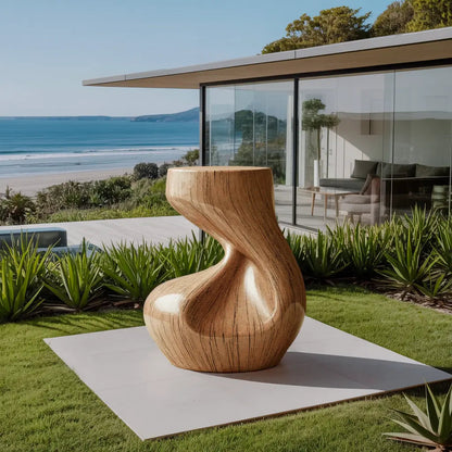 Handcrafted Solid Wood Abstract Sculpture For Entryway Kitchnce