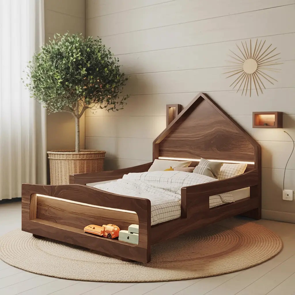 Modern House Shape Kids Bed For Toddler Bedroom Kitchnce