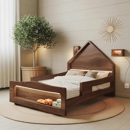 Modern House Shape Kids Bed For Toddler Bedroom Kitchnce