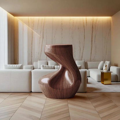 Handcrafted Solid Wood Abstract Sculpture For Entryway Kitchnce