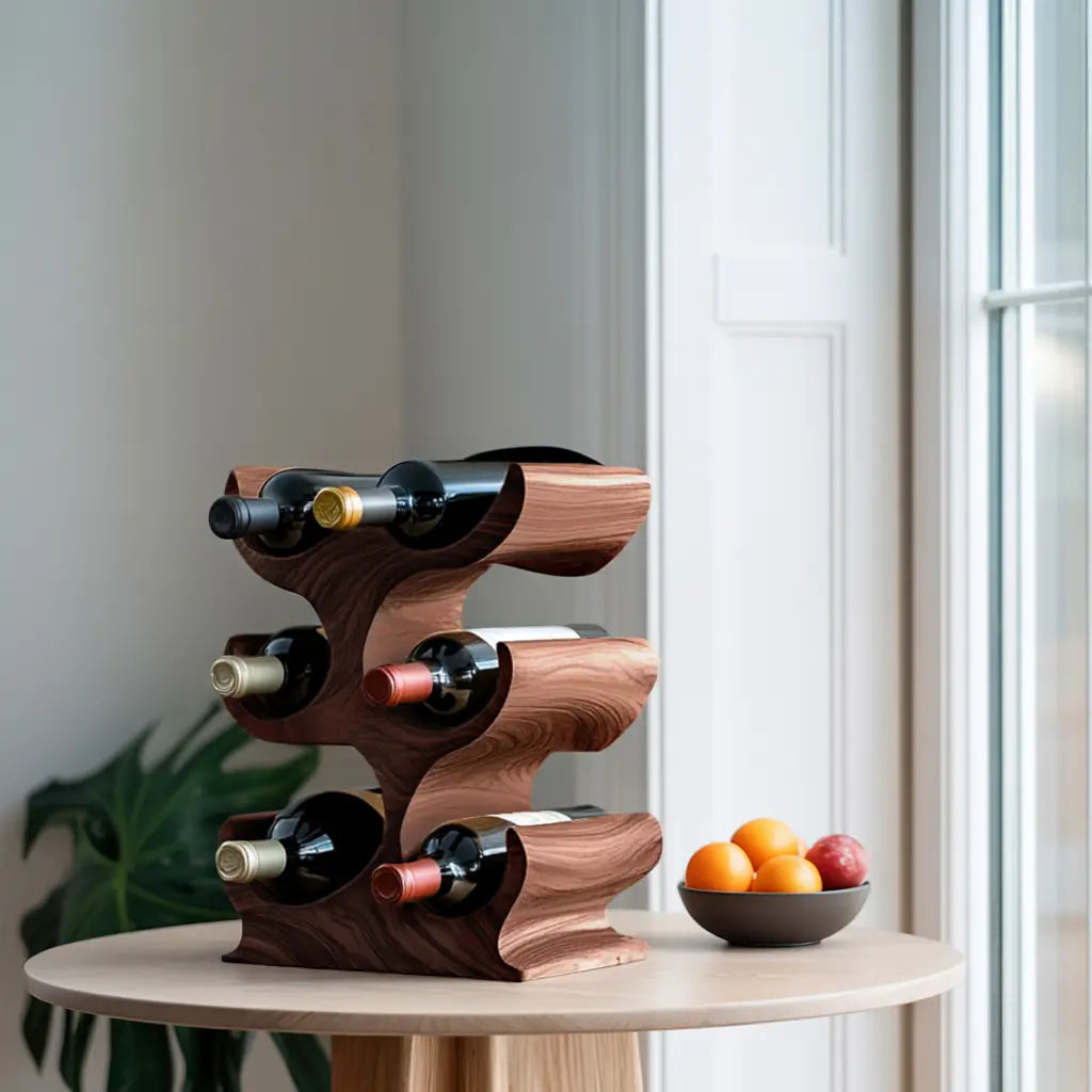 Farmhouse Wine Rack For Kitchen Storage Organization Kitchnce