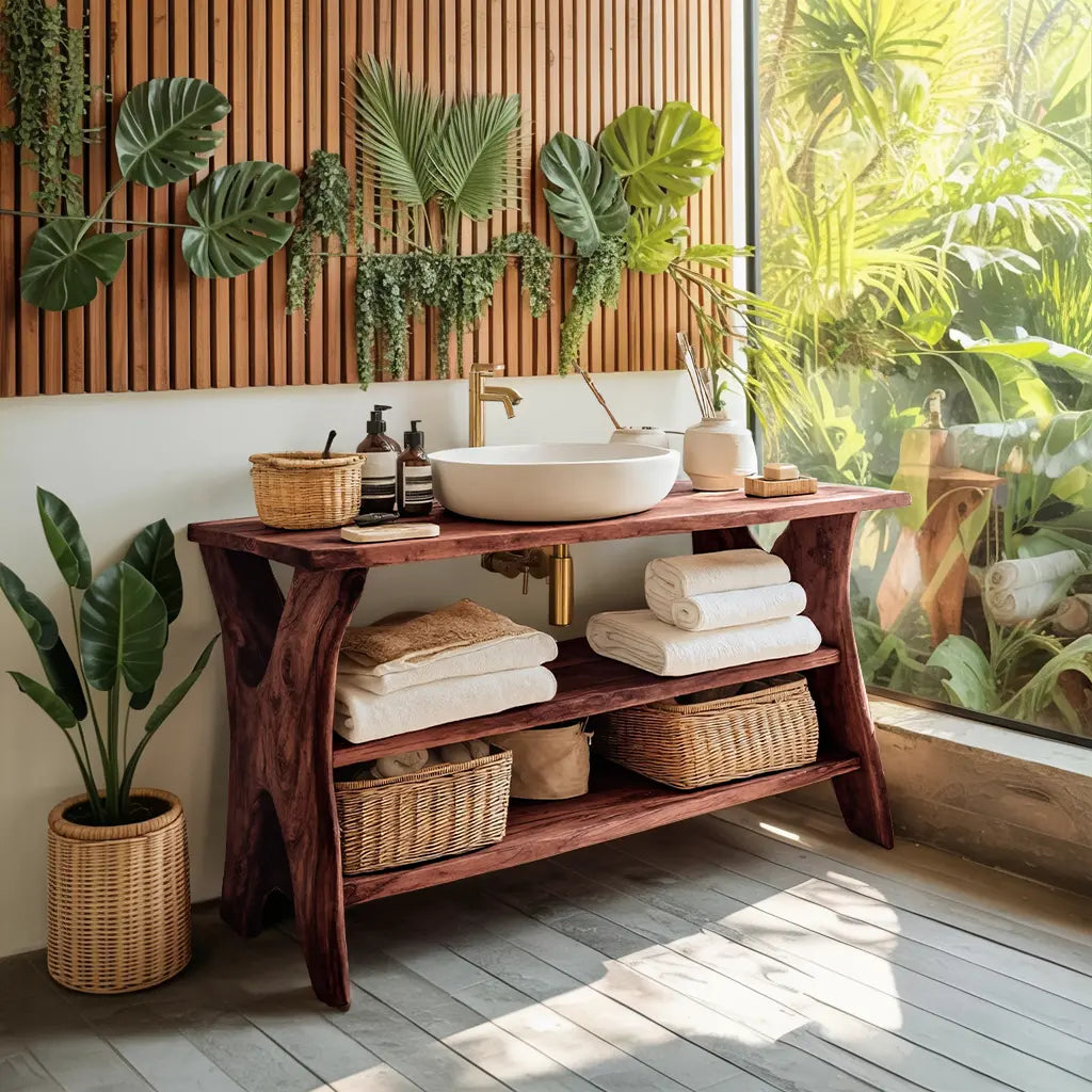 Handcrafted Live Edge Vanity For Bathroom Functionality Kitchnce