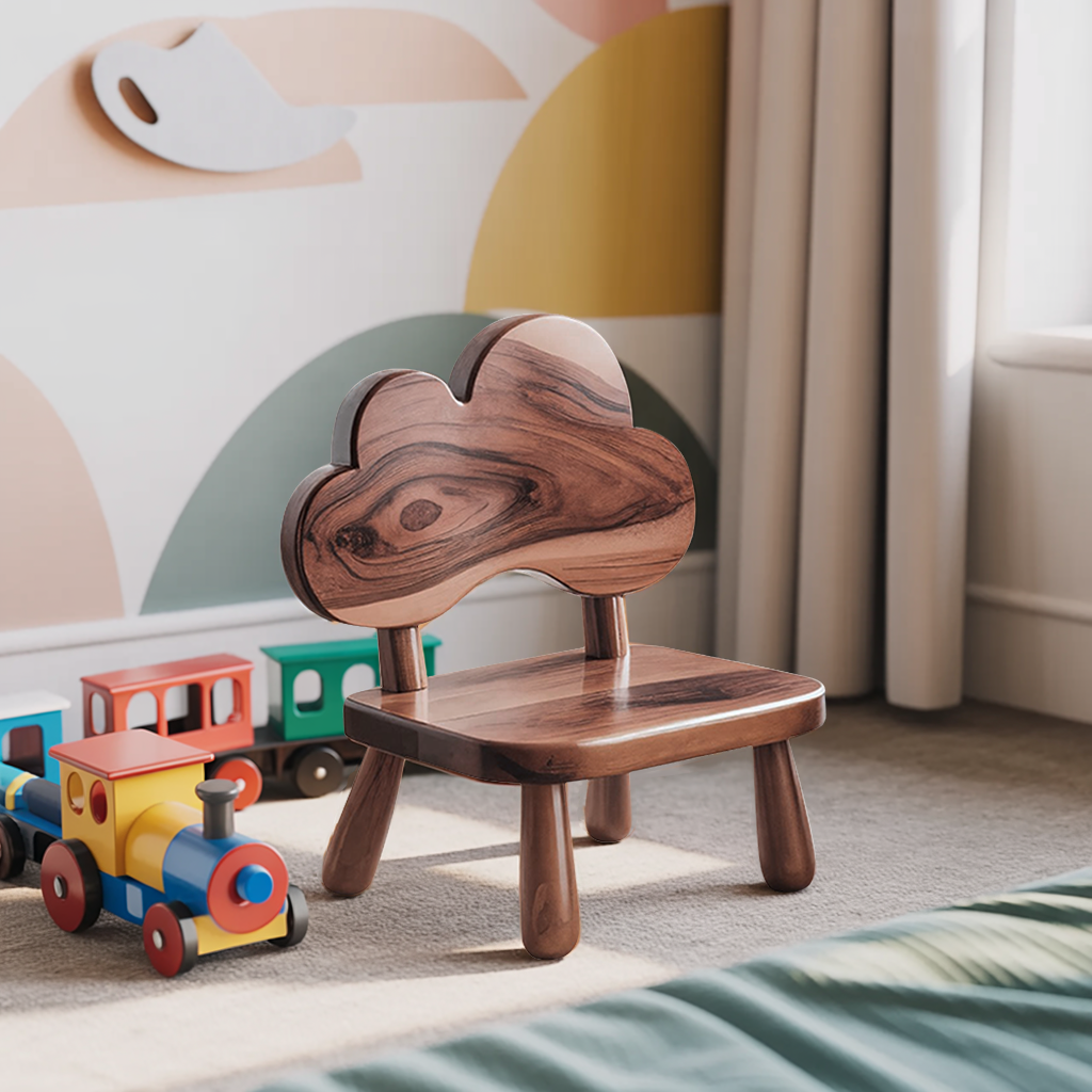 Whimsical Cloud Shaped Kids Chair For Montessori Nursery Or Playroom Kitchnce