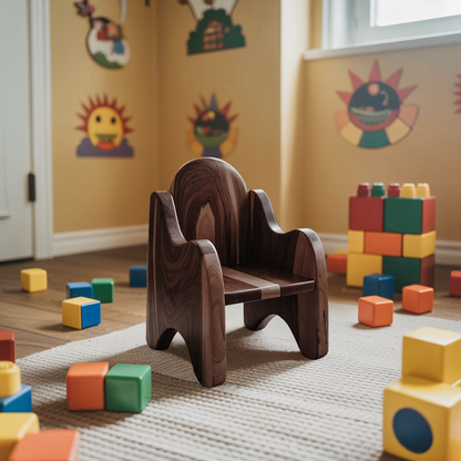 Montessori Wooden Toddler Chair For Playroom Or Minimalist Nursery Kitchnce