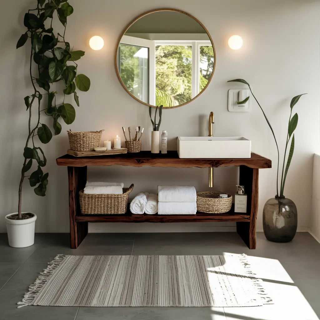 Rustic Live Edge Vanity For Natural Bathroom Vibes Kitchnce