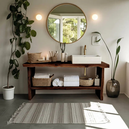 Rustic Live Edge Vanity For Natural Bathroom Vibes Kitchnce