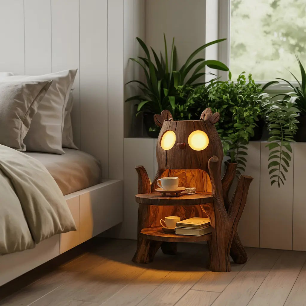 Farmhouse Nightstand With Drawer For Bedroom Decor Kitchnce