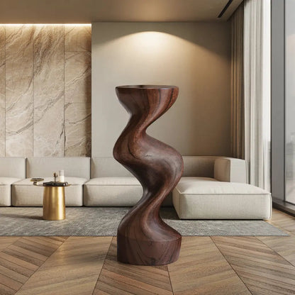Farmhouse Solid Wood Abstract Sculpture For Garden Kitchnce