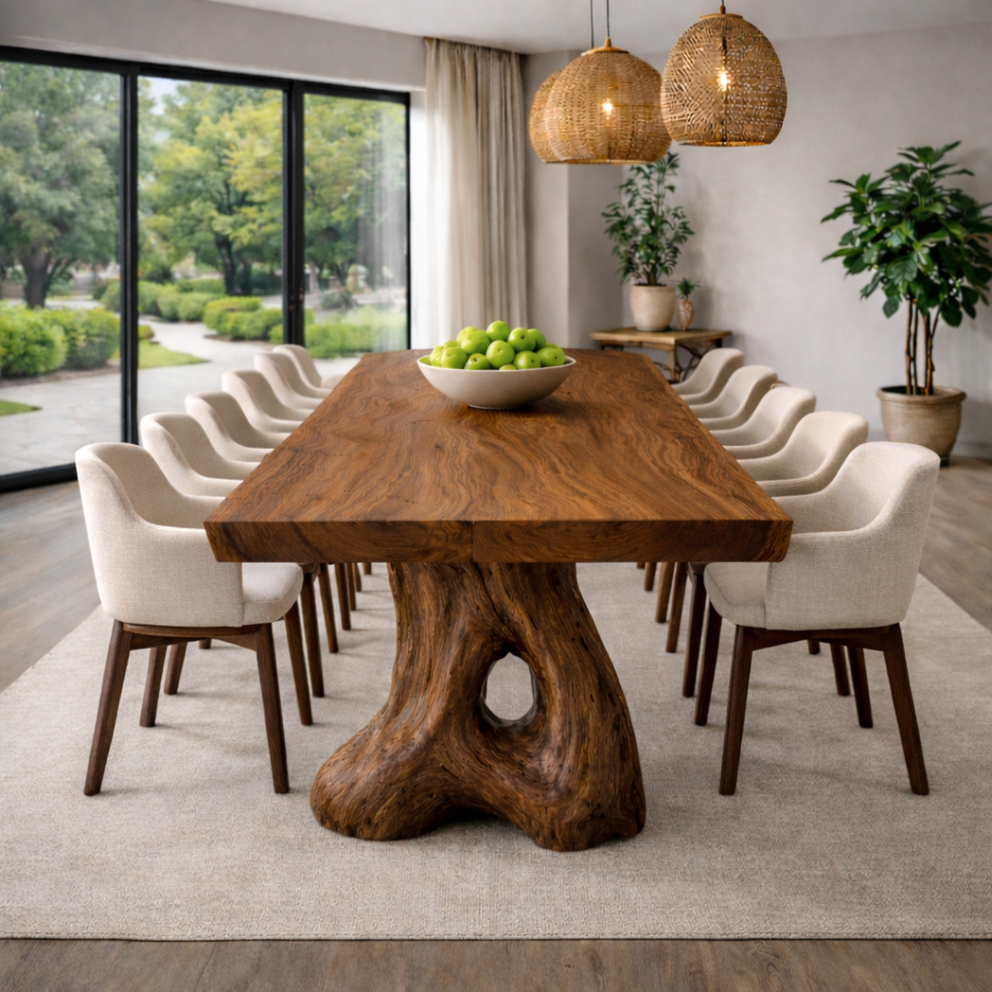 Handcrafted Solid Wood Dining Table For Modern Spaces