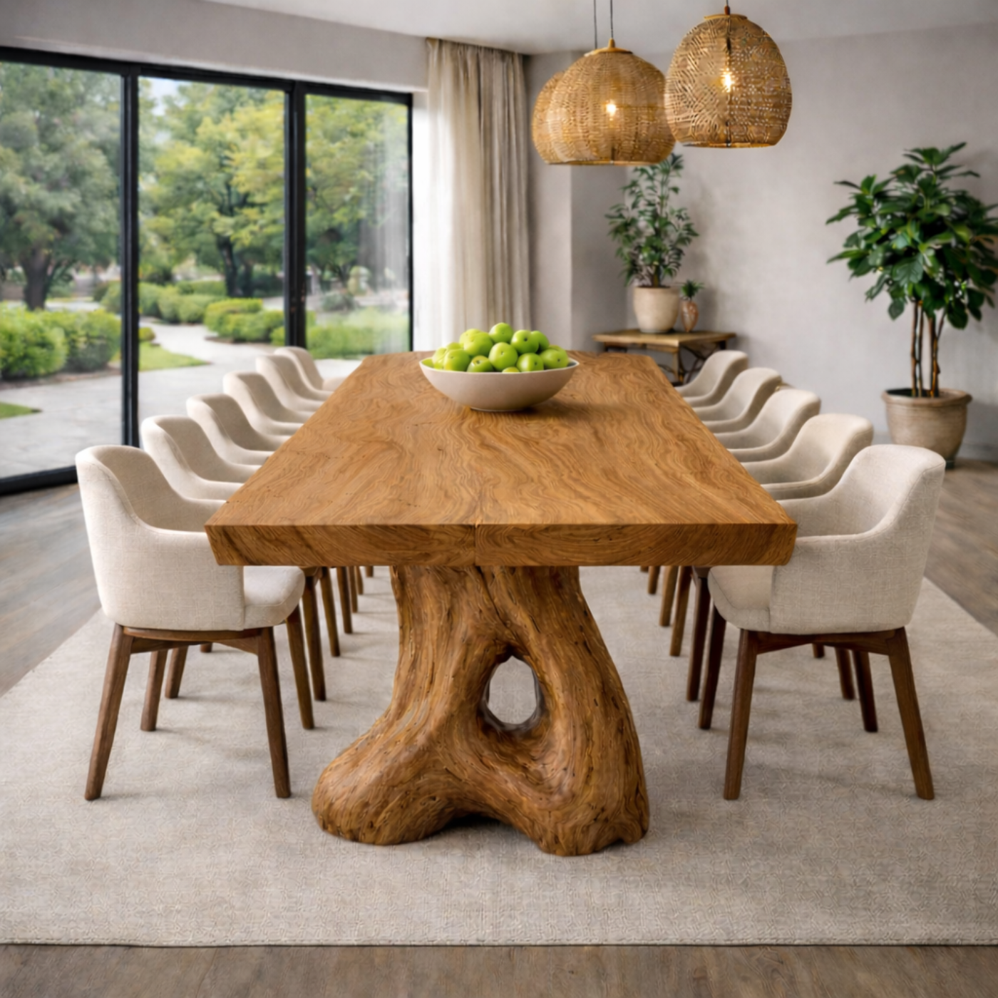 Handcrafted Solid Wood Dining Table For Modern Spaces