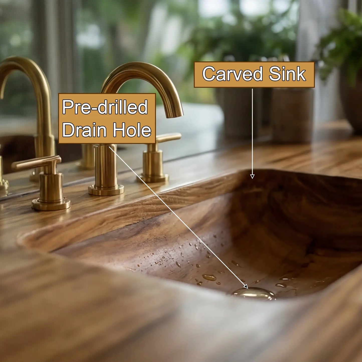 Caelthar Live Edge Solid Wood Floating Bathroom Vanity with Integrated Sink SPA264589 Kitchnce