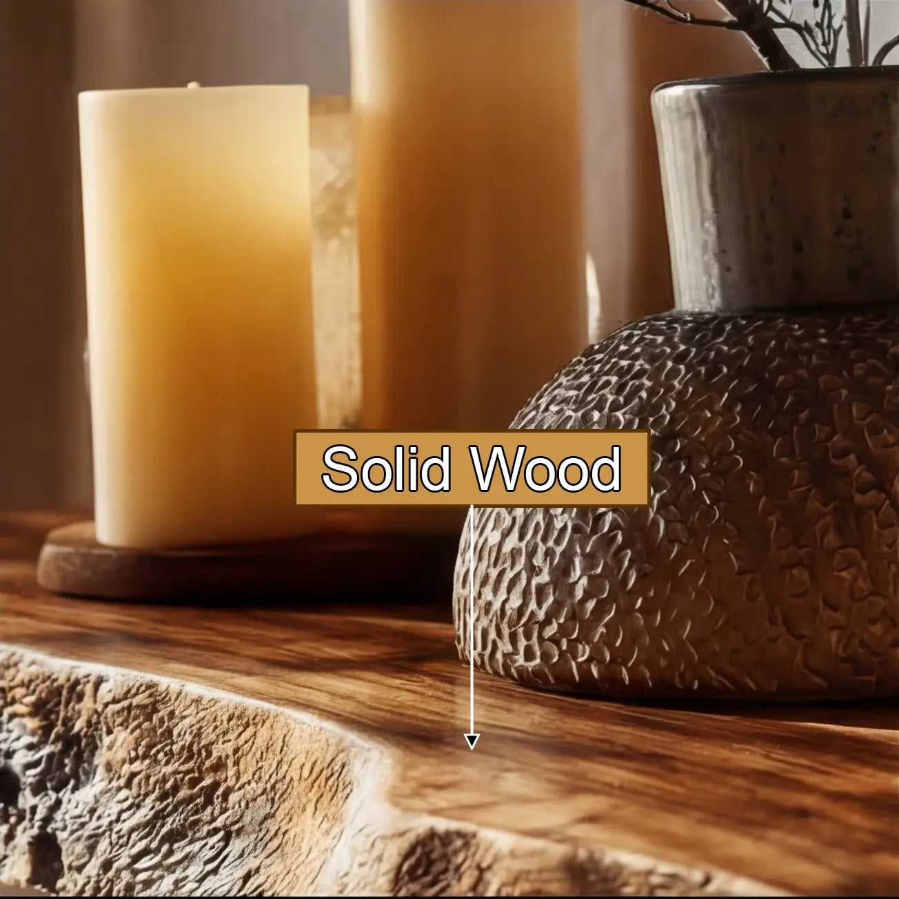 Calviro Live Edge Solid Wood Floating Shelf SPA935392 Kitchnce