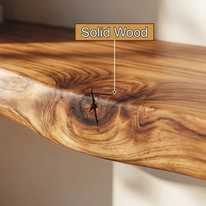 Calvora Live Edge Solid Wood Floating Shelf SPA294832 Kitchnce