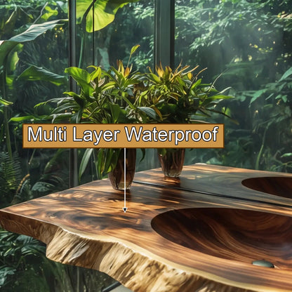 Cavira Live Edge Solid Wood Floating Bathroom Vanity with Integrated Sink SPA354645 Kitchnce