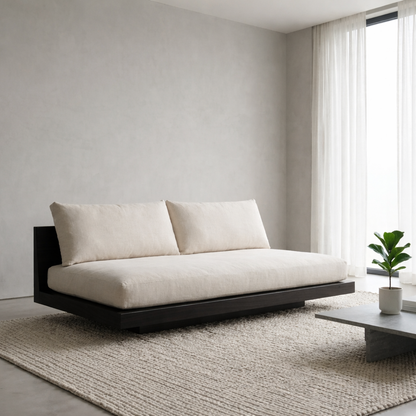 Solid Wood Platform Sofa Frame – Minimalist Low Profile Modern Wood Sofa Kitchnce