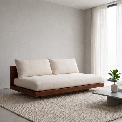 Solid Wood Platform Sofa Frame – Minimalist Low Profile Modern Wood Sofa Kitchnce