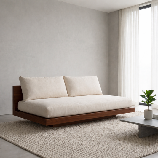 Solid Wood Platform Sofa Frame – Minimalist Low Profile Modern Wood Sofa Kitchnce