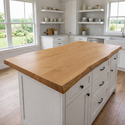 Solid Wood Kitchen Countertop – Live Edge Island Top for Modern Farmhouse Kitchens Kitchnce