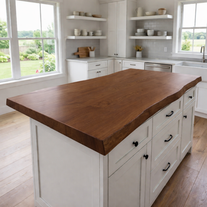 Solid Wood Kitchen Countertop – Live Edge Island Top for Modern Farmhouse Kitchens Kitchnce