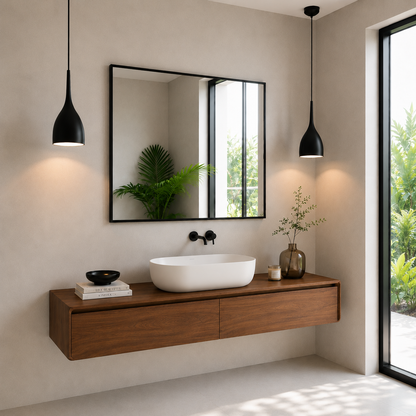 Modern Floating Bathroom Vanity with 2 Drawers