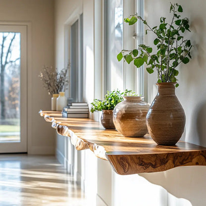 Darmion Live Edge Solid Wood Floating Shelf SPA302356 Kitchnce