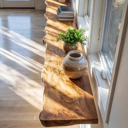 Darmion Live Edge Solid Wood Floating Shelf SPA302356 Kitchnce