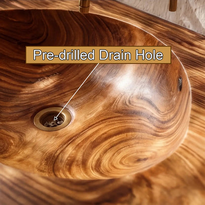 Dravento Handcrafted Sculpted Solid Wood Floating Bathroom Vanity with Integrated Sink SPA245346 Kitchnce