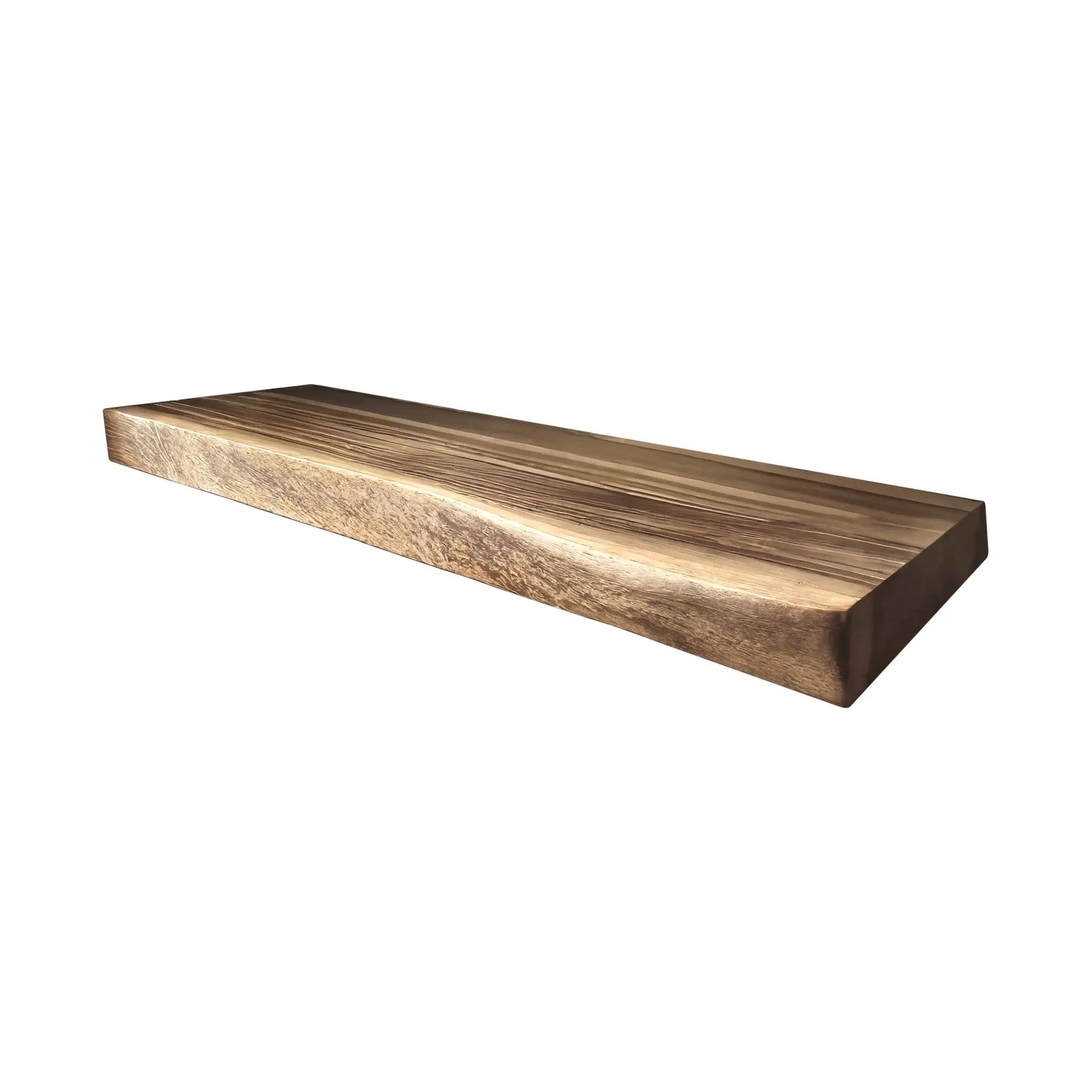 Echra Rustic Handcrafted Solid Wood Floating Bathroom Vanity Slab Kitchnce