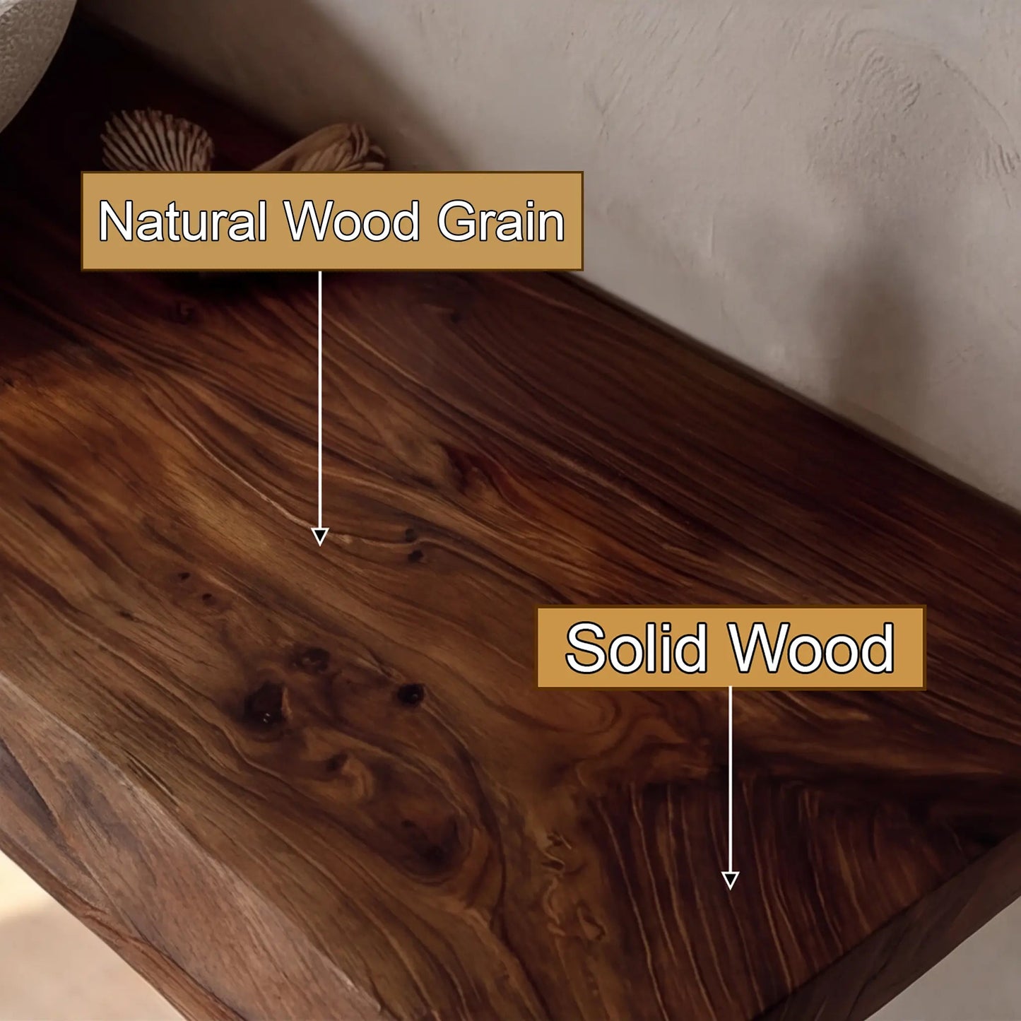 Eldorin Live Edge Solid Wood Floating Bathroom Vanity SPA349624 Kitchnce