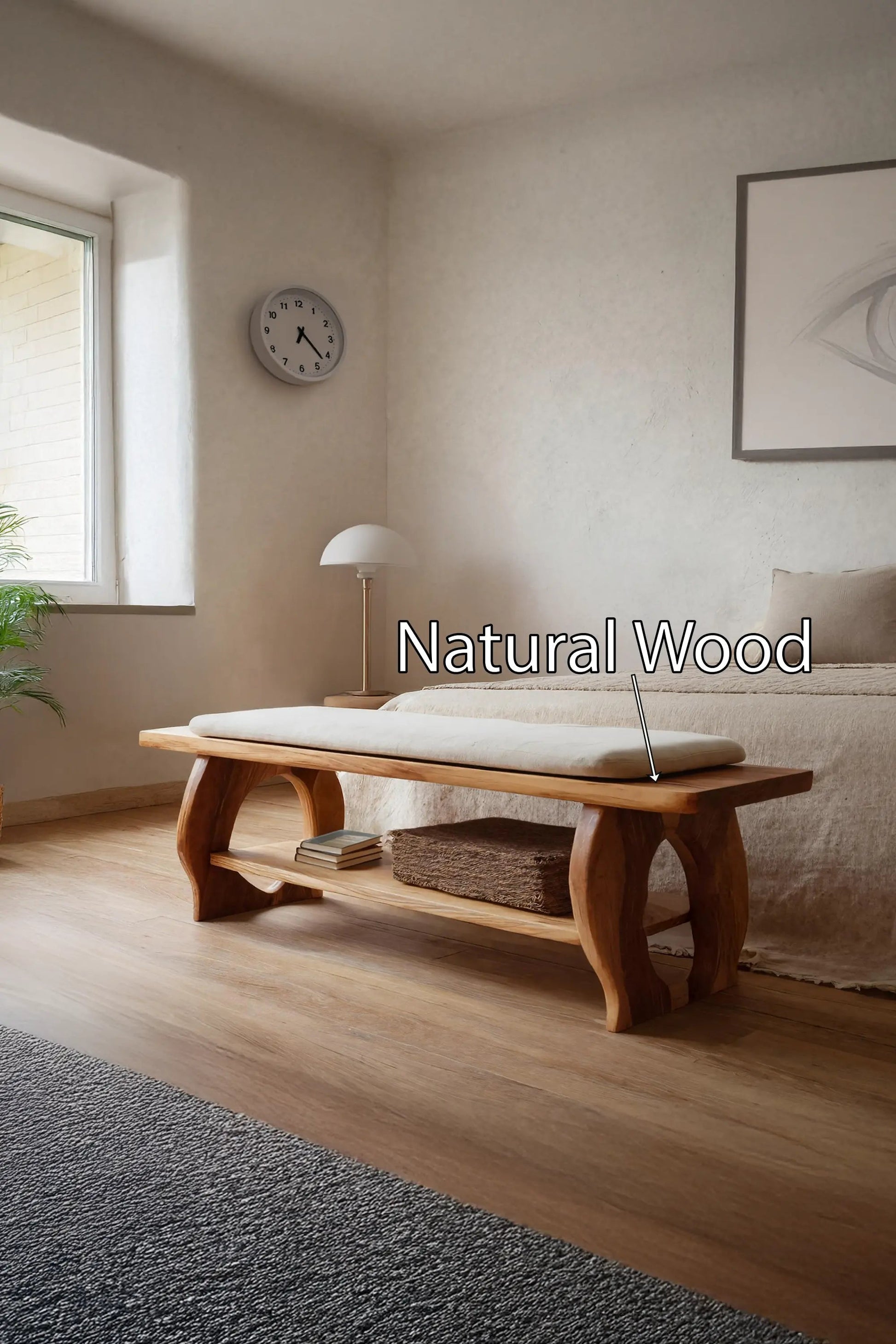 Artisan Curved Wood Bench For Modern Bedroom Design Kitchnce